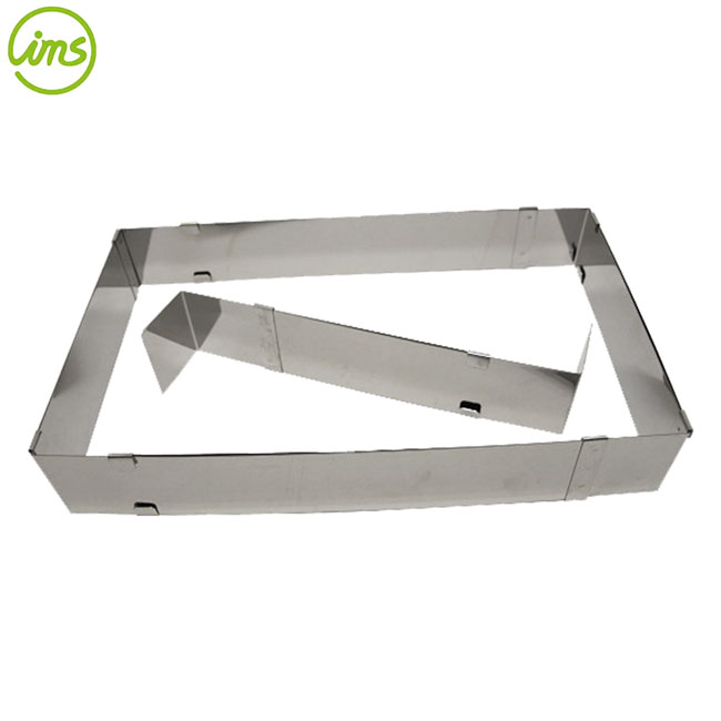 Adjustable Rectangular Cake Ring Divider – Stainless Steel Baking Mold